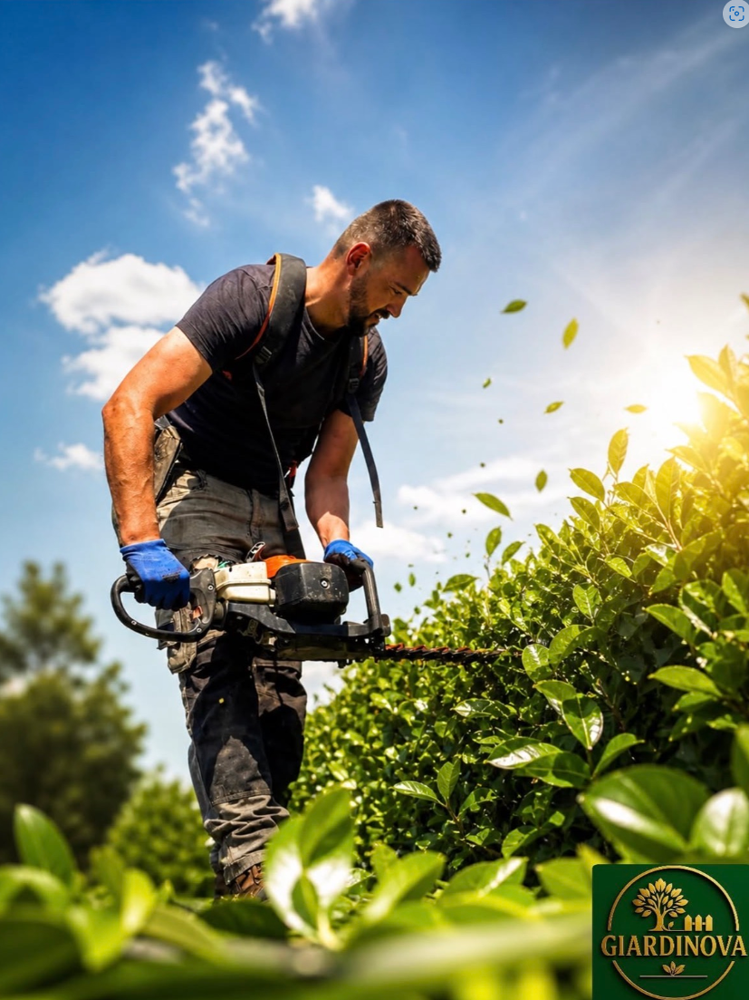 Giardinova bei professioneller Heckenpflege